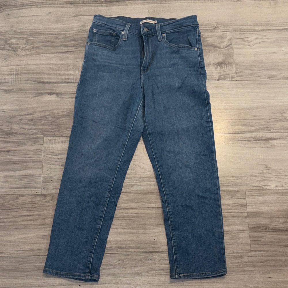 Levi's high rise straight Blue Jeans